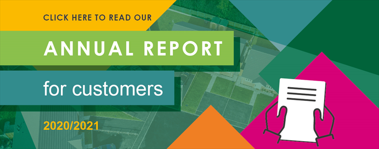 Annual report for customers 2020 - 2021 graphic