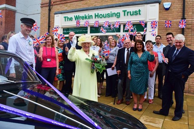 Queen at Madeley shop