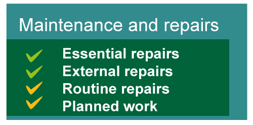 Maintenance and repairs graphic